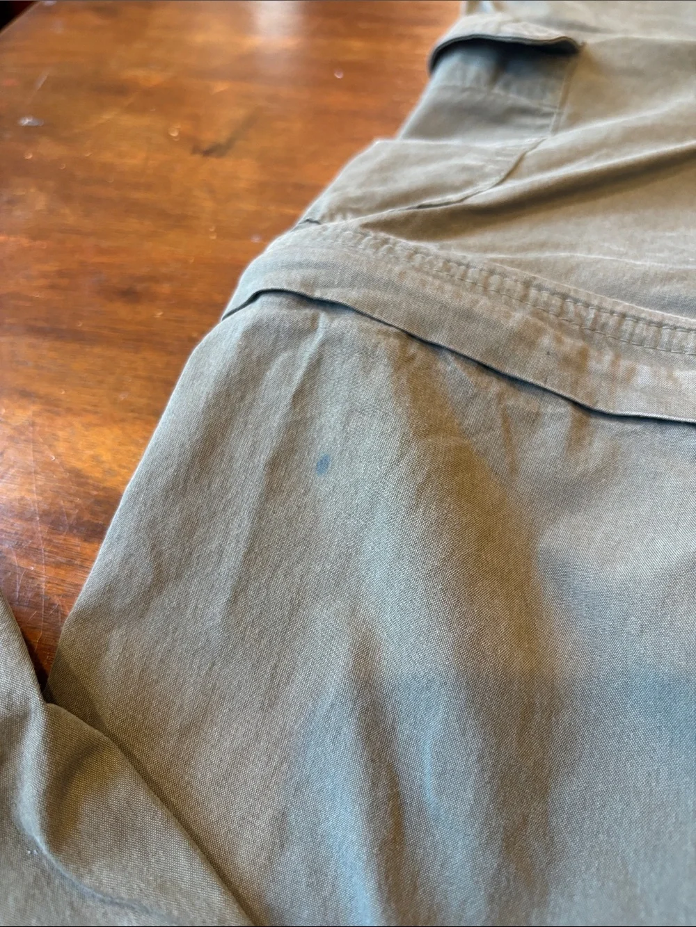 Boy Scout Boys Olive Green Zip-Off Cargo Pants. Youth Size 12